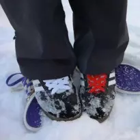 Adidas Samba in the snow
